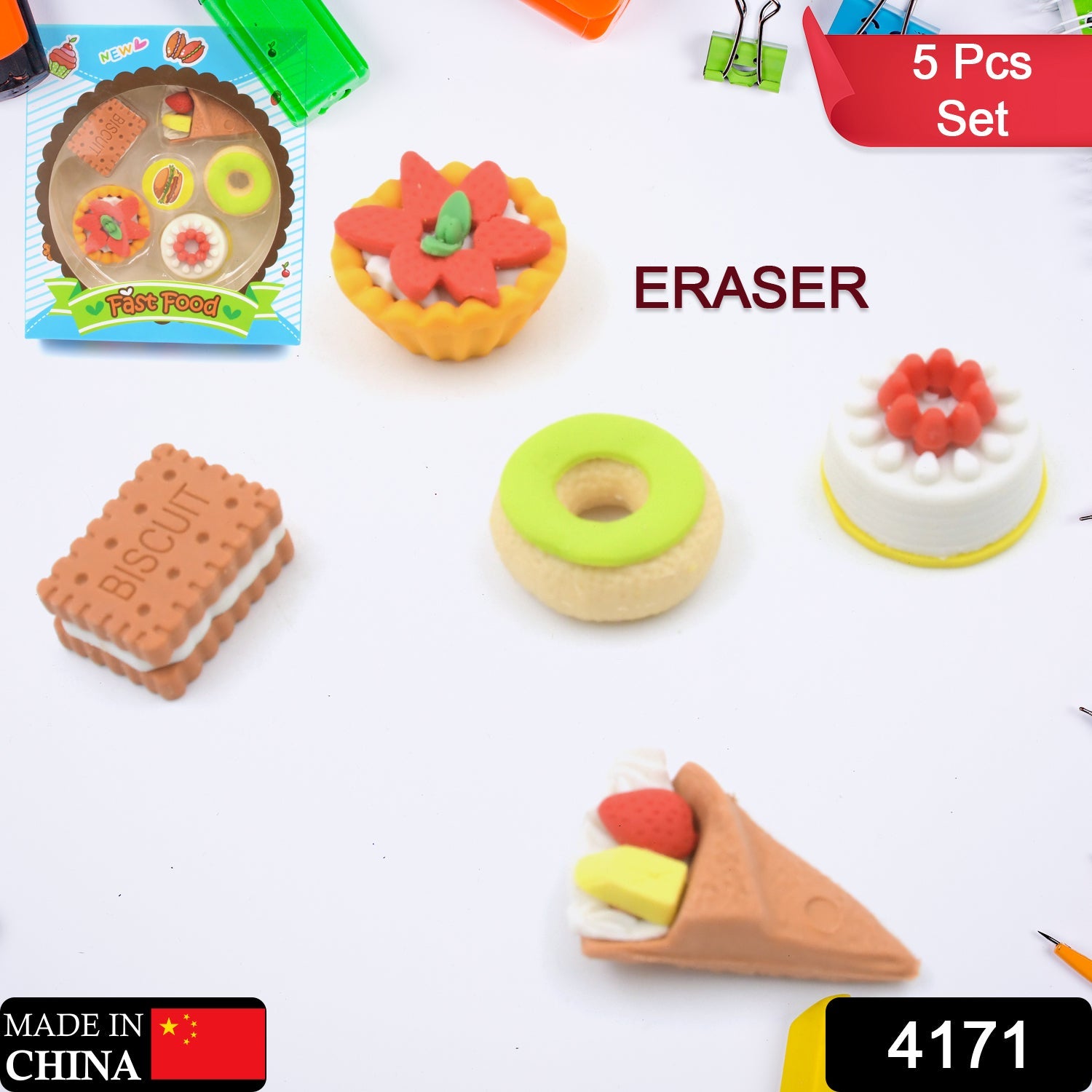 4171 3D Fast Food Fancy & Stylish Colorful Erasers, Mini Eraser Creative Cute Novelty Eraser for Children Different Designs Eraser Set for Return Gift, Birthday Party, School Prize, Fast Food Set Eraser ( 5 pc Set ) 4171 3D Fast Food Fancy & Stylish Colorful Erasers, Mini Eraser Creative Cute Novelty Eraser for Children Different Designs Eraser Set for Return Gift, Birthday Party, School Prize, Fast Food Set Eraser ( 5 pc Set )